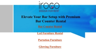 Glow Up Your Event with Modern Glowing Furniture Rentalal