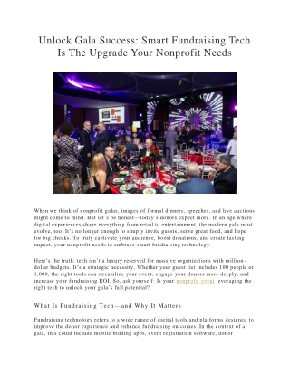 unlock gala success smart fundraising tech