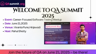 welcome to qa summit 2025 event career focused