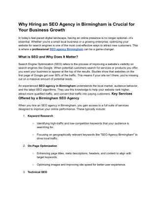 SEO Agency Birmingham