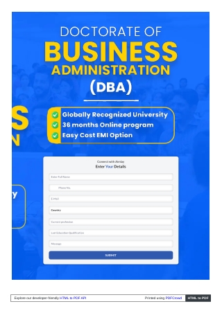 What is a Doctor of Business Administration (DBA)?