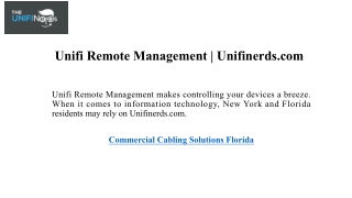 unifi remote management unifinerds com
