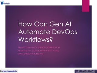how can gen ai automate devops workflows