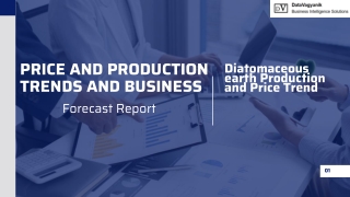 price and production trends and business forecast
