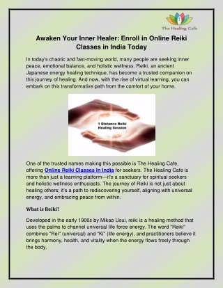 Online Reiki Classes in India