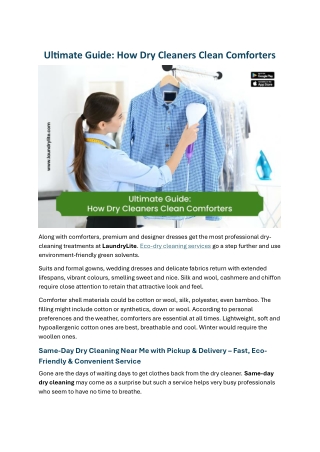 Ultimate Guide How Dry Cleaners Clean Comforters