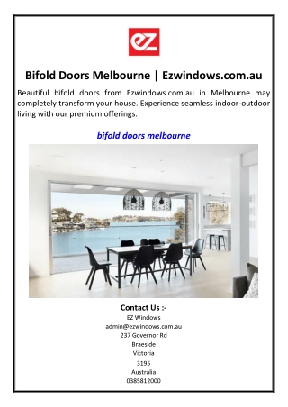 bifold doors melbourne ezwindows com au