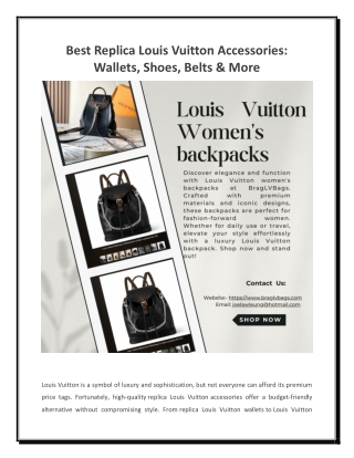 Best Replica Louis Vuitton Accessories Wallets, Shoes, Belts & More
