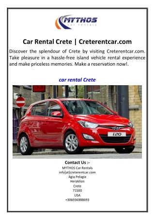 Car Rental Crete  Creterentcar.com