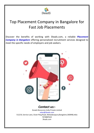 Top Placement Company in Bangalore for Fast Job Placements