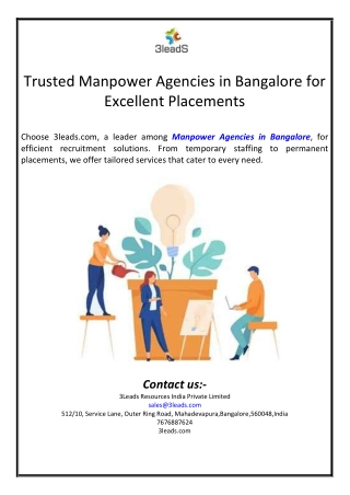 Trusted Manpower Agencies in Bangalore for Excellent Placements