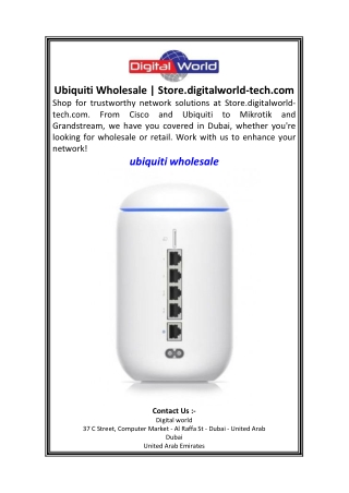 Ubiquiti Wholesale  Store.digitalworld-tech.com