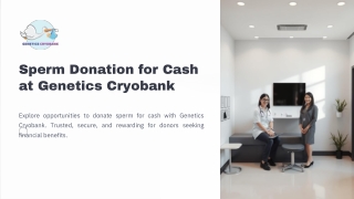 Sperm Donation for Cash at Genetics Cryobank