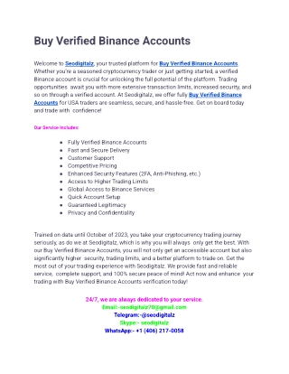 buy verified binance accounts