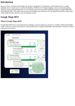 Google Maps vs. Traditional SEO: Which is Better for Local Businesses?