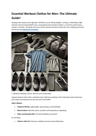 essential workout clothes for men the ultimate