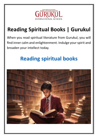 Reading Spiritual Books