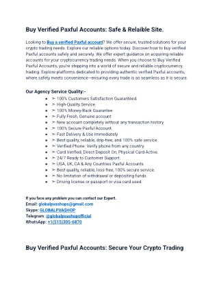 Best 3 Ways To Buy Verified Paxful Accounts in This 2k25