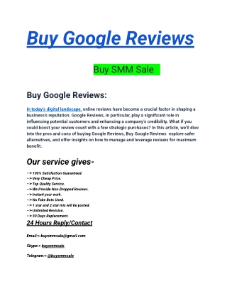 Top 25 Web For Buy Google Reviews 100% Verified
