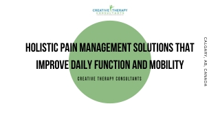 holistic pain management solutions that improve