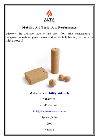 mobility aid tools alta performance