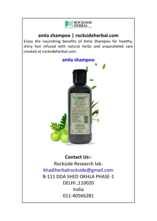 amla shampoo rocksideherbal com enjoy