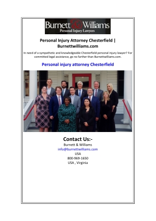 Personal Injury Attorney Chesterfield  Burnettwilliams.com.