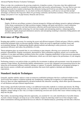 Advanced Pipeline Stability Analysis Techniques