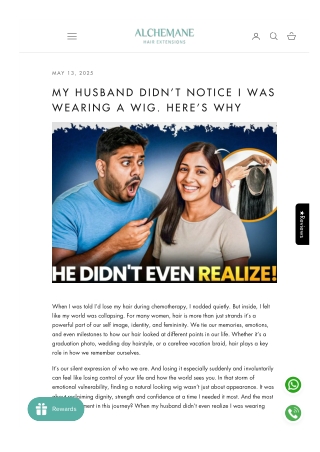 My Husband Didn’t Notice I Was Wearing a Wig. Here’s Why