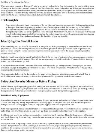 just how to fix leaking gas valves