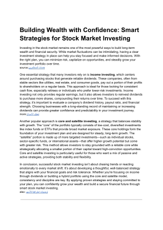 Building Wealth with Confidence_ Smart Strategies for Stock Market Investing