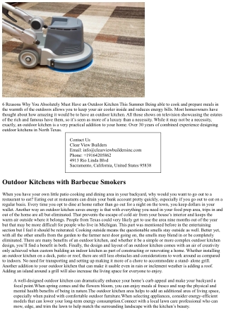 The Ultimate Outdoor Kitchen Guide for Backyard Living