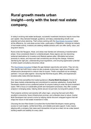 Your land, your legacy—crafted by the best real estate company for long-term val