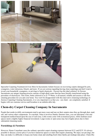 Best Carpet Cleaning Services In The Sacramento Valley