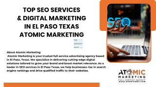 Top SEO Services & Digital Marketing in El Paso Texas – Atomic Marketing