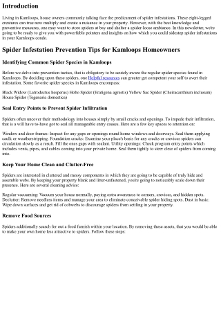 Spider Infestation Prevention Tips for Kamloops Homeowners