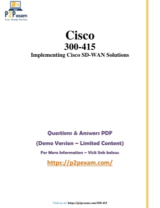 300-415 Questions and Answers pdf dumps