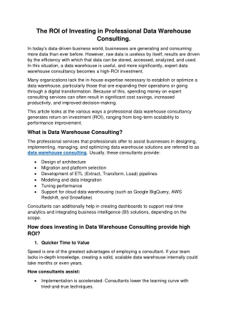 the roi of investing in professional data