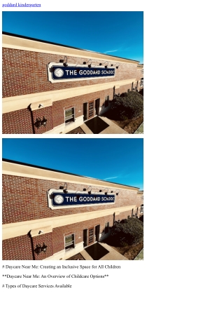“Daycare Near Me: Creating an Inclusive Space for All Children”