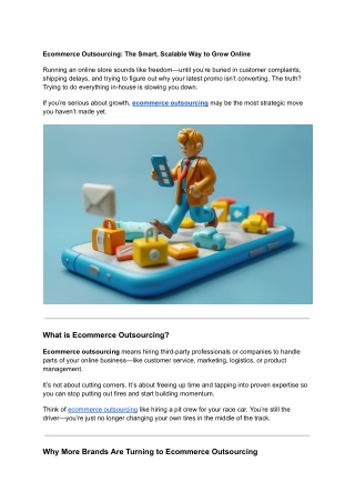 ecommerce outsourcing the smart scalable