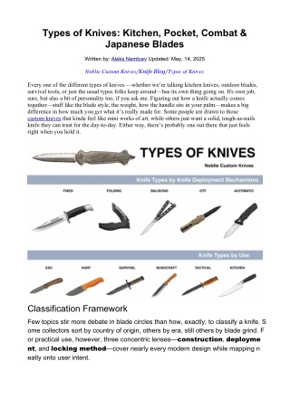 Types of Knives