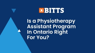 is a physiotherapy assistant program in ontario