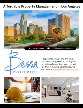 Affordable Property Management in Los Angeles - www.bessaproperties.com