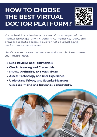 How to Choose the Best Virtual Doctor Platform?