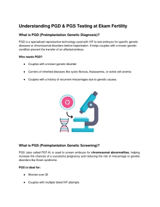 understanding pgd pgs testing at ekam fertility