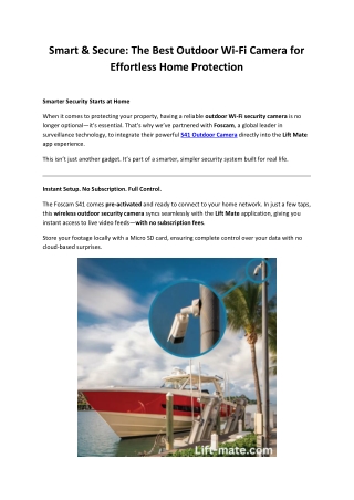 Outdoor WiFi Security Camera – 4MP Wireless Outdoor Camera with Night Vision