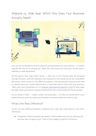 Website vs. Web App_ Which One Does Your Business Actually Need_