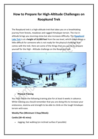 How to Prepare for High-Altitude Challenges on Roopkund Trek