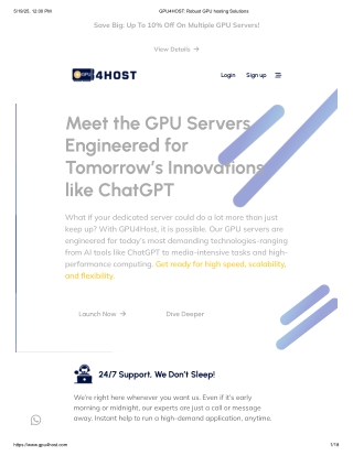 GPU4HOST: Robust GPU hosting Solutions