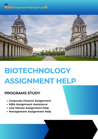 Get Biotechnology Assignment Assistance from the Best Experts Worldwide